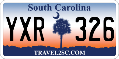 SC license plate YXR326