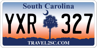 SC license plate YXR327
