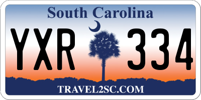 SC license plate YXR334