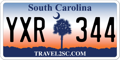 SC license plate YXR344