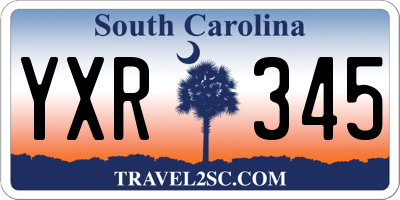 SC license plate YXR345