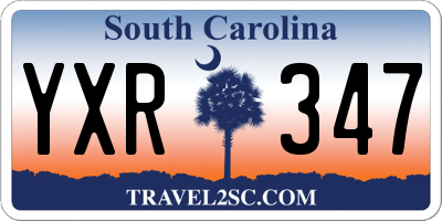 SC license plate YXR347