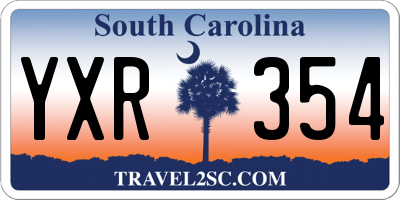 SC license plate YXR354