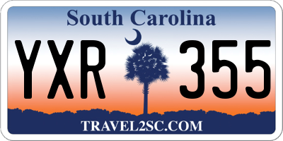 SC license plate YXR355