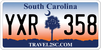 SC license plate YXR358