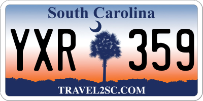 SC license plate YXR359