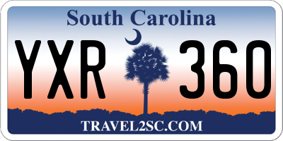 SC license plate YXR360