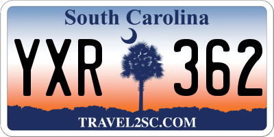 SC license plate YXR362