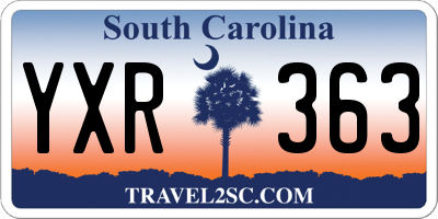 SC license plate YXR363