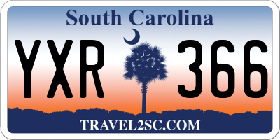 SC license plate YXR366