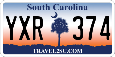 SC license plate YXR374