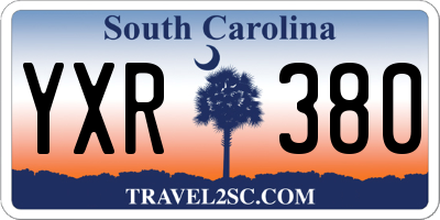 SC license plate YXR380