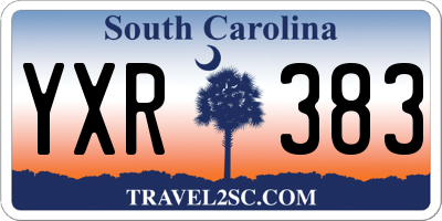 SC license plate YXR383
