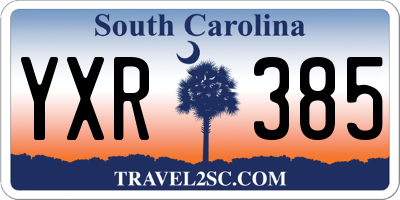SC license plate YXR385