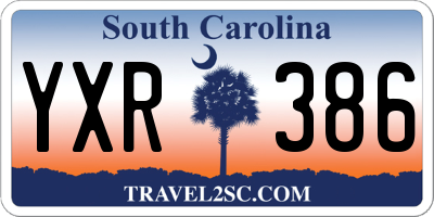 SC license plate YXR386