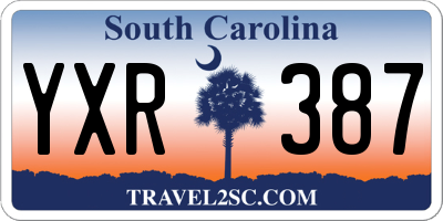 SC license plate YXR387