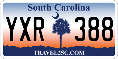 SC license plate YXR388
