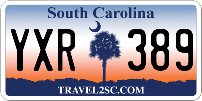 SC license plate YXR389