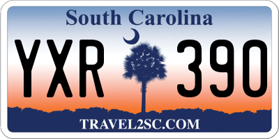 SC license plate YXR390