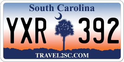 SC license plate YXR392