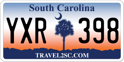 SC license plate YXR398