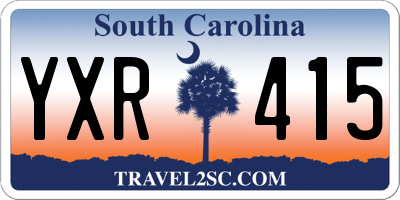 SC license plate YXR415