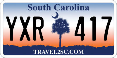 SC license plate YXR417