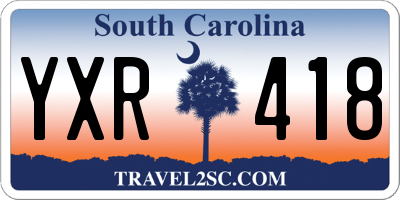 SC license plate YXR418