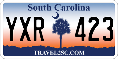 SC license plate YXR423