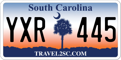 SC license plate YXR445