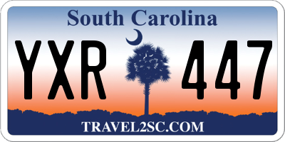 SC license plate YXR447