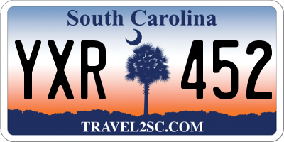 SC license plate YXR452