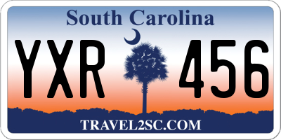 SC license plate YXR456