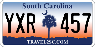 SC license plate YXR457