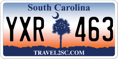 SC license plate YXR463