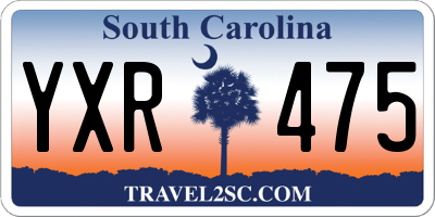 SC license plate YXR475
