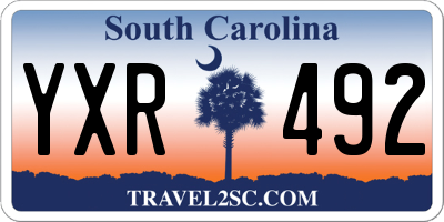 SC license plate YXR492