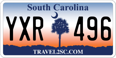 SC license plate YXR496