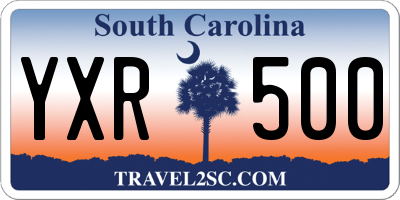 SC license plate YXR500