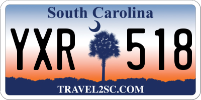 SC license plate YXR518