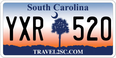 SC license plate YXR520