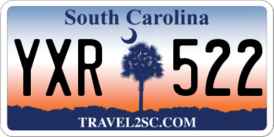 SC license plate YXR522