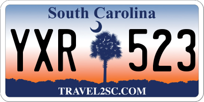 SC license plate YXR523