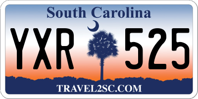 SC license plate YXR525