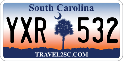 SC license plate YXR532