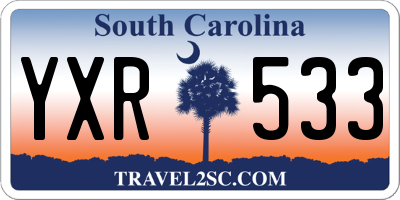 SC license plate YXR533