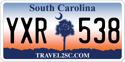SC license plate YXR538