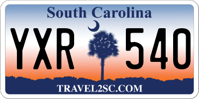 SC license plate YXR540