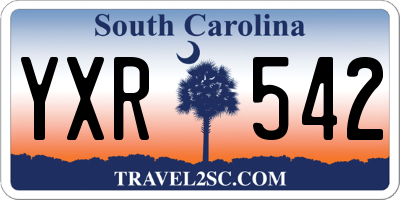 SC license plate YXR542