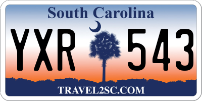 SC license plate YXR543